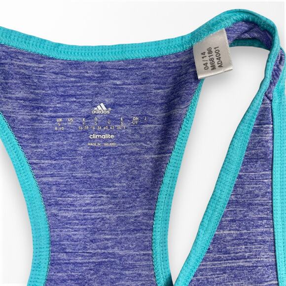 Adidas Climalite Purple‎ Blue Racerback Tank Size Small - Picture 4 of 7